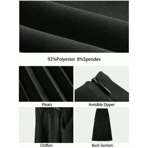 Pleated mini maxi sheer skirt - Picture 5 of 6